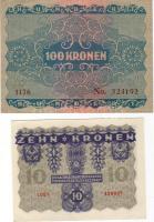 Ausztria 1922. 10K + 100K T:I