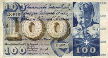 Svájc 1958. 100Fr T:II R!