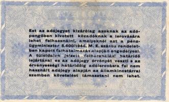 1946. 10.000.000Adópengő hátoldali gépszínátnyomattal! T:II