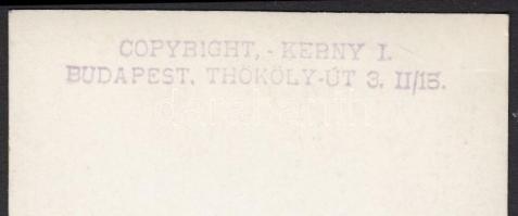cca 1920-1930 Kerny István (1879-1963): Kerny Gizella, mint kéveszedő leány, vintage fotók, pecsétte...