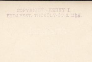 cca 1920 1920 Kerny István (1879-1963): Balatoni emlék, vintage fotó, pecséttel jelzett, 8x11 cm