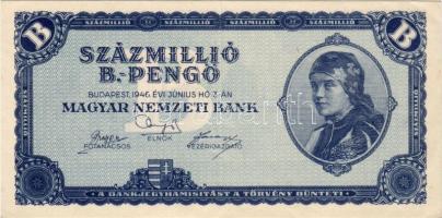 1946. 100.000.000B.-pengő T:II