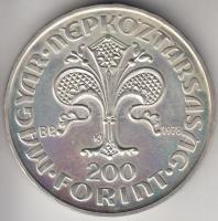 1978. 200Ft Ag "Első magyar aranyforint" T:BU