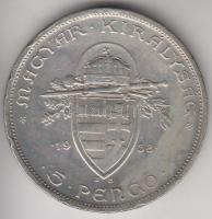 1938. 5P Ag "Szent István" T:2- ph.
Adamo P8.1