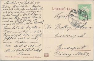 Munkács, Sugárút; Bertsik Emil könyvkereskedő kiadása / boulevard