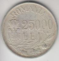 Románia 1946. 25.000L Ag T:2,2-
Romania 1946. 25.000 Lei Ag C:XF,VF