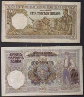 Szerbia/Német megszállás 1941. 100D + 1943.100D T:II/III