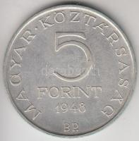 1948. 5Ft Ag "Petőfi" T:2