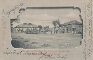 Nagyszalonta, Vasút utca, ezredévi emlékkert, postahivatal; kiadja Fábián L. Dezső / millenary park