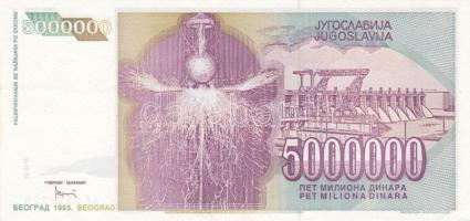 Jugoszlávia 1993. 5000.000D T:I