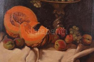 Koszkol Jenő (1868-1935): Csendélet. Olaj, vászon, jelzett, újszerű keretben 68×54 cm