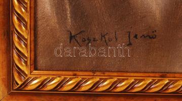 Koszkol Jenő (1868-1935): Csendélet. Olaj, vászon, jelzett, újszerű keretben 68×54 cm