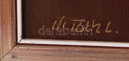 Ifj Tóth László (1957- ): Esti fények, olaj, farost, jelzett, 50×70 cm