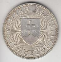 Szlovákia 1944. 10K Ag T:2 Slovakia 1944. 10 Koruna Ag C:XF