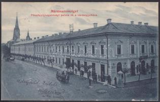 Máramarossziget, Pénzügyigazgatósági palota és vármegyeháza, Zombory Zoltán üzlete, Dohány áruda / Financial Palace, county hall, shop, tobacco shops