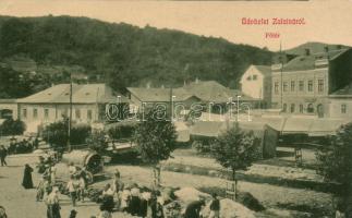 Zalatna Fő tér, piac; Baik Traján kiadása / Main square, market (EK)