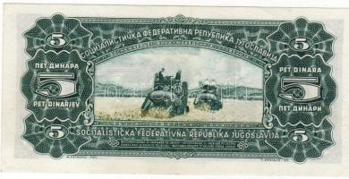 Jugoszlávia 1965. 5D T:II+ Csak egyszer hajtva, törve nem!