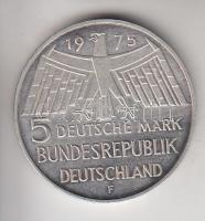 NSZK 1975F 5M Ag "Európai Műemlékvédelem" T:PP
GFR 1975F 5 Mark Ag "European Monument...