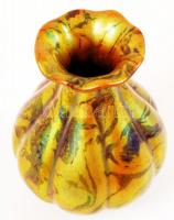 Zsolnay eozin mázas kis váza, jelzett, hibátlan, m:12 cm/ Before 1945 Vintage Zsolnay porcelain vase...