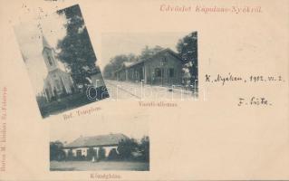 Kápolnásnyék, Vasútállomás, református templom, községháza