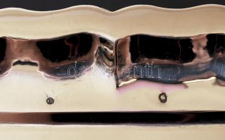 Ezüst (Ag.) tálca, jelzett, mesterjeggyel (IS), újszerű állapotban, 20,5×41,5 cm, nettó:726 g / Anti...