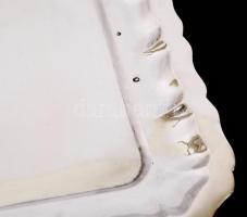 Ezüst (Ag.) tálca, jelzett, mesterjeggyel (IS), újszerű állapotban, 20,5×41,5 cm, nettó:715 g / Anti...