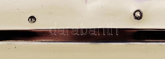 Ezüst (Ag.) tálca, jelzett, mesterjeggyel (IS), újszerű állapotban, 20,5×41,5 cm, nettó:715 g / Anti...