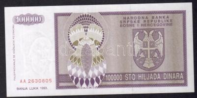 Bosznia-Hercegovina/Szerb Köztársaság 1993. 100.000D T:I