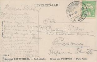 Pöstyén, park, bazár; kiadja Gipsz H. (EB)