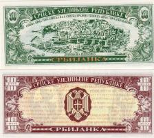 Szerbia 1992-92. 10D + 50D fantáziapénzek T:I