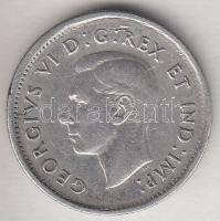 Kanada 1943. 10c Ag "VI. György" T:2-
Canada 1943. 10 Cents Ag "George VI" C:VF
...