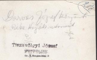 1950 Tiszavölgyi József: Darvas József köszönti a Béke hajók utasait, szocreál propagandakép, pecsét...