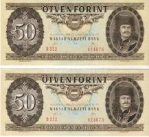 1989. 50Ft (2x) kevés ugrásszámmal T:I
