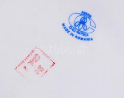 Cluj-Napoca áttört kosár, kézzel festett, jelzett, hibátlan, d:21 cm, m:6,5 cm