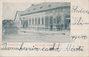 Dunakeszi, Vasút utca, Hajnal Dezső fűszerkereskedése