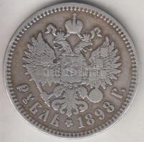 Oroszország 1898. 1R Ag "II. Miklós" T:2-,3 Russia 1898. 1 Ruble Ag "Nicholas II" C:VF,F Krause Y#59.3