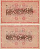 1946. 1000.000Adóp. 5 jegyű sorszámmal, hátlapi fordított címerrel T:II