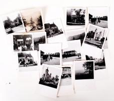 1941 Erdélyi kirándulás képei: Kolozsvár, Szent Anna-tó, Nagyvárad, Tusnád, Szeretfalva, Félixfürdő, 17 db, 5x5 cm