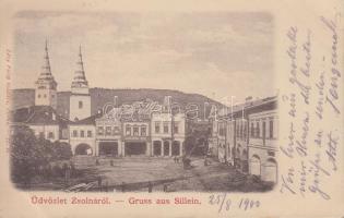 Zsolna, Fő tér; Lővy Fülöp kiadása / Main square