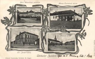 Zsibó, Wesselényi-kastély, a Merza testvérek üzlete / shop, castle, floral