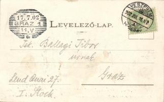 Veszprém, Gizella tér, üzletek; Pósa Endre kiadása