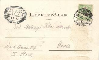 Veszprém, Vár utca; Pósa Endre kiadása