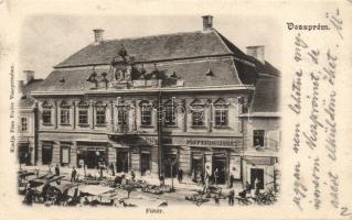 Veszprém, Főtér, Pósa Endre könyvkereskedése