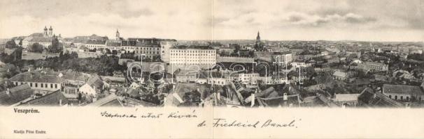 Veszprém, panoramacard; kiadja Pósa Endre