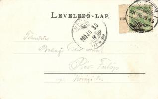 Vác, szignós, grafikai művészlap