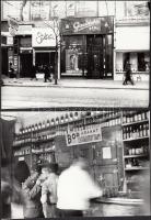 cca 1930-1940 Különféle budapesti üzletek külső és belső képe, eredeti negatívokról készült későbbi nagyítások, 4 db, 13x18 cm