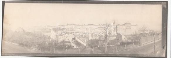 cca 1910-1920 Budapesti panorámaképek, későbbi kontakt másolatok eredeti üveglemezekről,  3 db, 9x28...