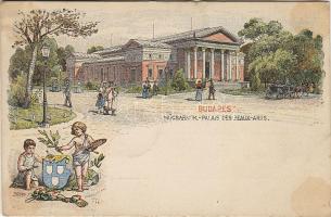 1896 Millenniumi 2 krajcáros díjjegyes litho lap Műcsarnok (fl)