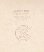 cca 1940 Molnár Erzsi: Táray Piri esküvői képe, a fényképész a Baross Szövetség tagja feliratú, turu...