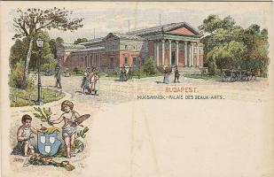 1896 Millenniumi 5 krajcáros díjjegyes litho lap Műcsarnok (guminyom)